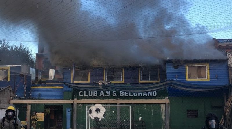 Incendio en la filial Merlo de Boca Juniors