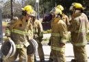Capacitación anual de los bomberos voluntarios de Merlo