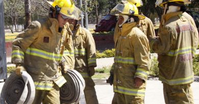 Capacitación anual de los bomberos voluntarios de Merlo